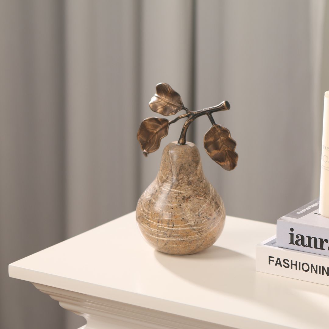 Pre-order 15 Days Delivery Pear Sculpture KA5167B -  Home Decor Figurines - ebarza Furniture UAE | Shop Modern Furniture in Abu Dhabi & Dubai - مفروشات ايبازرا في الامارات | تسوق اثاث عصري وديكورات مميزة في دبي وابوظبي