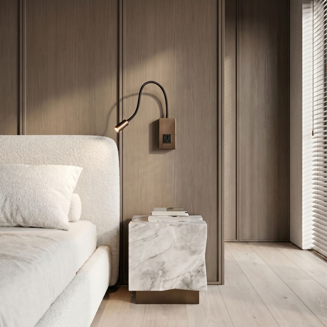 Tail Hotel Style Headboard/ Wall Reading Lamp Tail-Ez-WL(S)-28AB