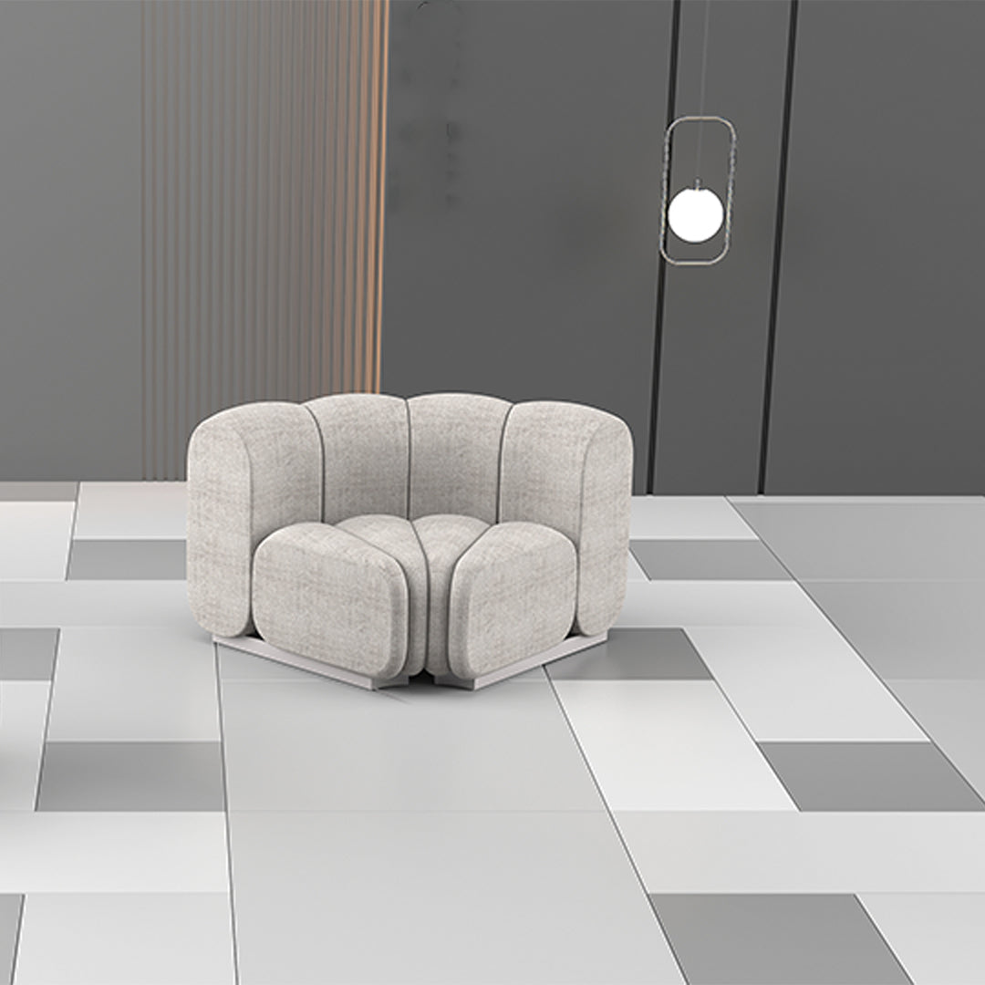 Pre-order 15 Days Delivery Chameleon Sofa Round With Back Rest - H-5228-C2 -  Sofas - ebarza Furniture UAE | Shop Modern Furniture in Abu Dhabi & Dubai - مفروشات ايبازرا في الامارات | تسوق اثاث عصري وديكورات مميزة في دبي وابوظبي