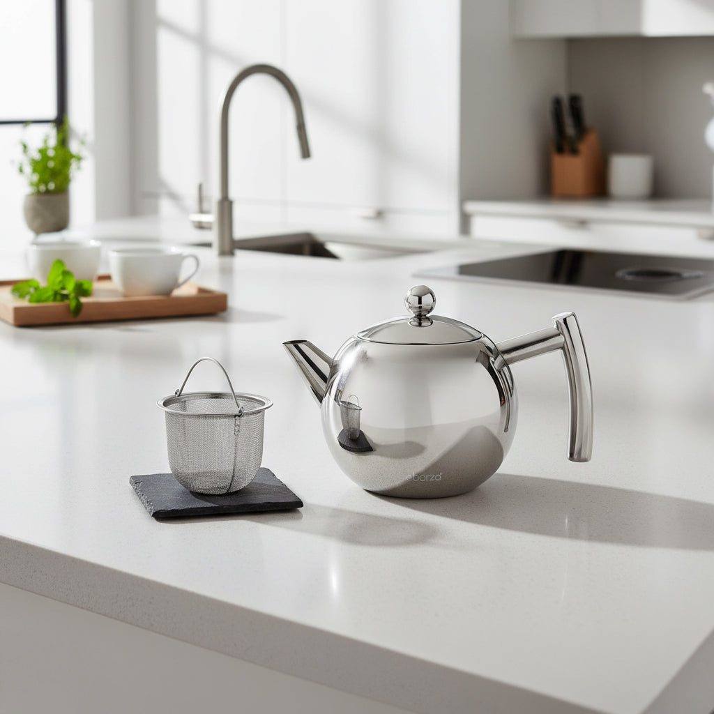 Pre-order 15 Days Delivery Single Wall Stainless Steel Teapot With Infuser T0103 (500ml)