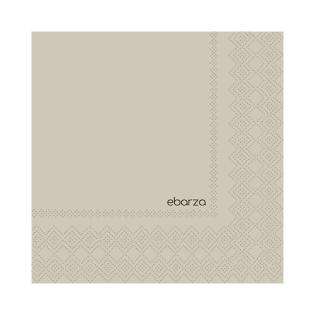 Pack of DNFDG warm grey paper napkins featuring the EBARZA-Warm Grey 2C design, ideal for table settings and events