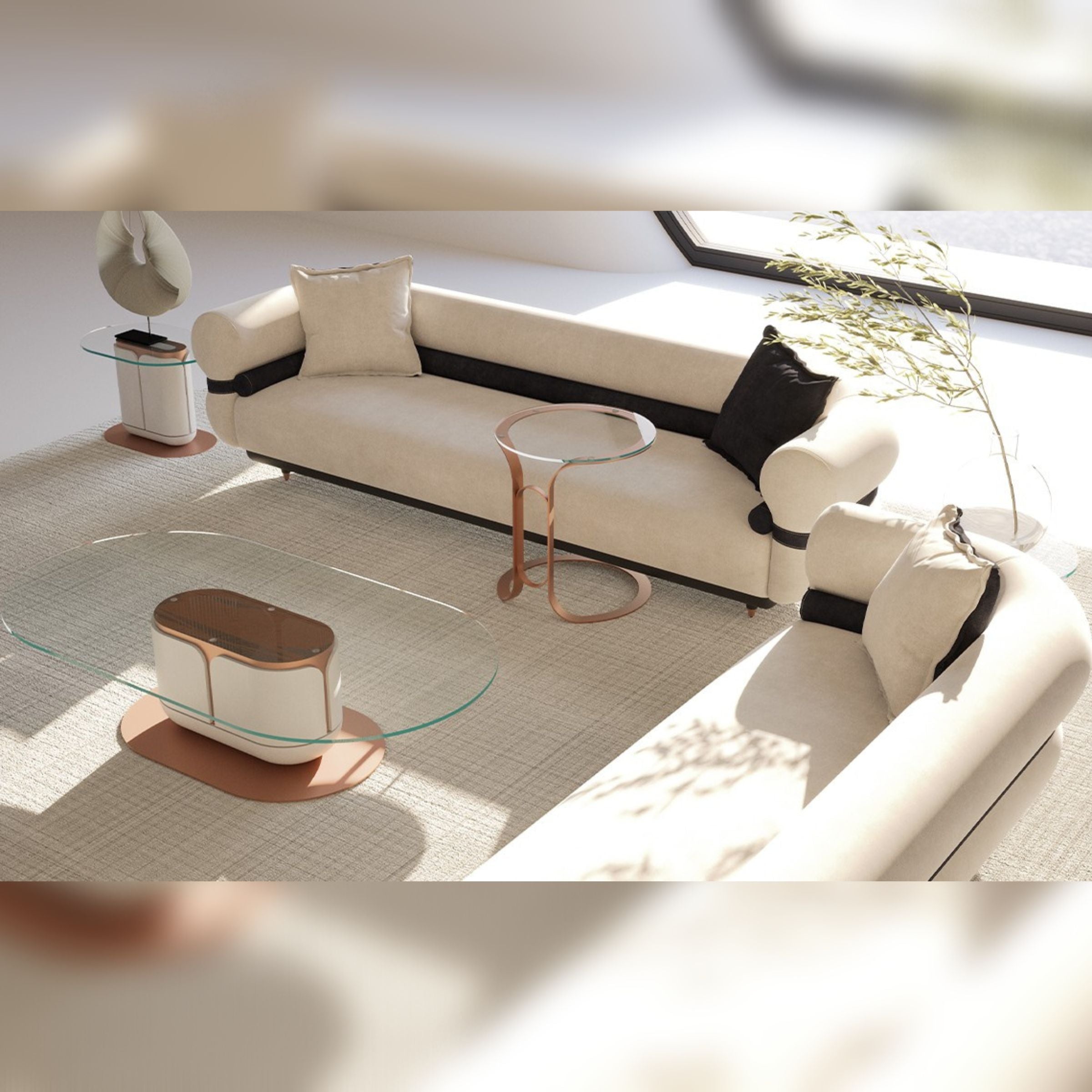 TULIP 4 Seater Sofa 260cm KOLTLPM01 -  Sofas | كنبة توليب 4 مقاعد 260 سم - ebarza Furniture UAE | Shop Modern Furniture in Abu Dhabi & Dubai - مفروشات ايبازرا في الامارات | تسوق اثاث عصري وديكورات مميزة في دبي وابوظبي