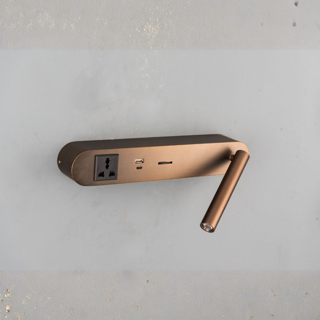 BEACON hotel style wall reading lamp with sleek headboard-mounted design, ideal for bedside or hotel room lighting.