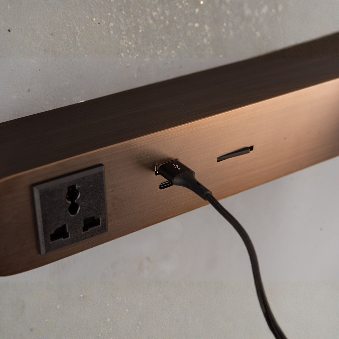 BEACON wall reading lamp with hotel style headboard design, mounted on a wall for bedside or reading area illumination.