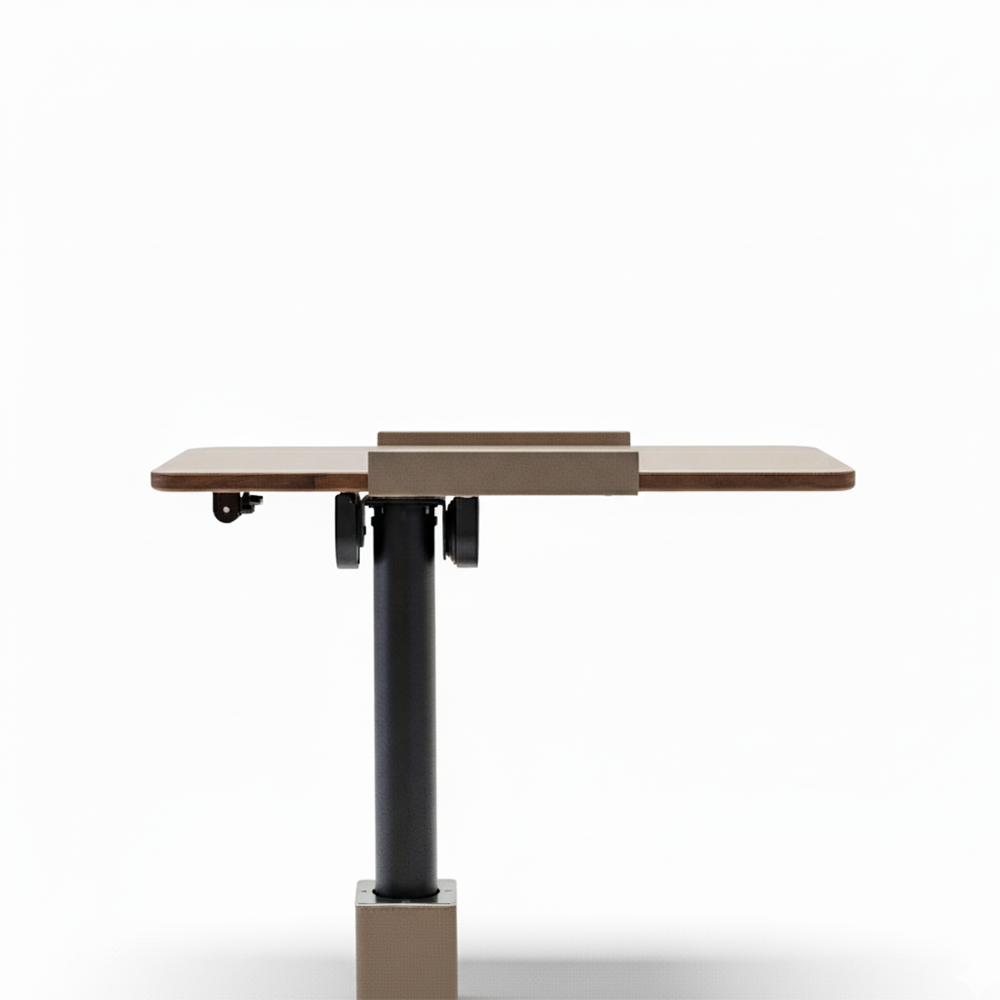 BEACON Rise Lifting Platform Side Table BNY-637 with adjustable height and modern design, shown from a side view.