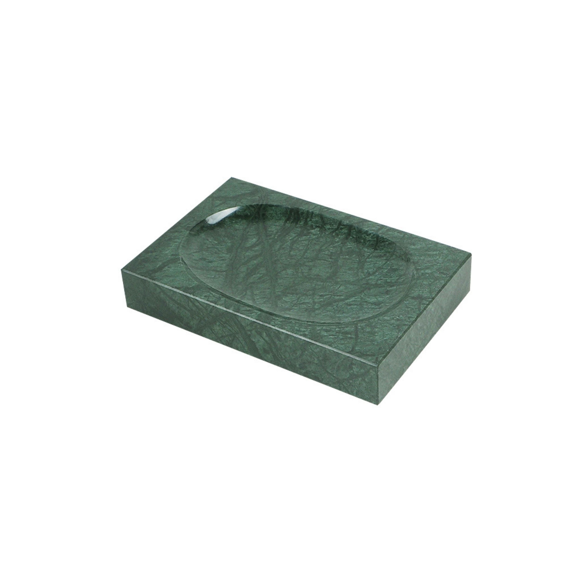 Indian Green Marble Rectangular Soap Dish SBK840-3 -  Bath Sets | صحن صابون مستطيل من الرخام الأخضر الهندي - ebarza Furniture UAE | Shop Modern Furniture in Abu Dhabi & Dubai - مفروشات ايبازرا في الامارات | تسوق اثاث عصري وديكورات مميزة في دبي وابوظبي