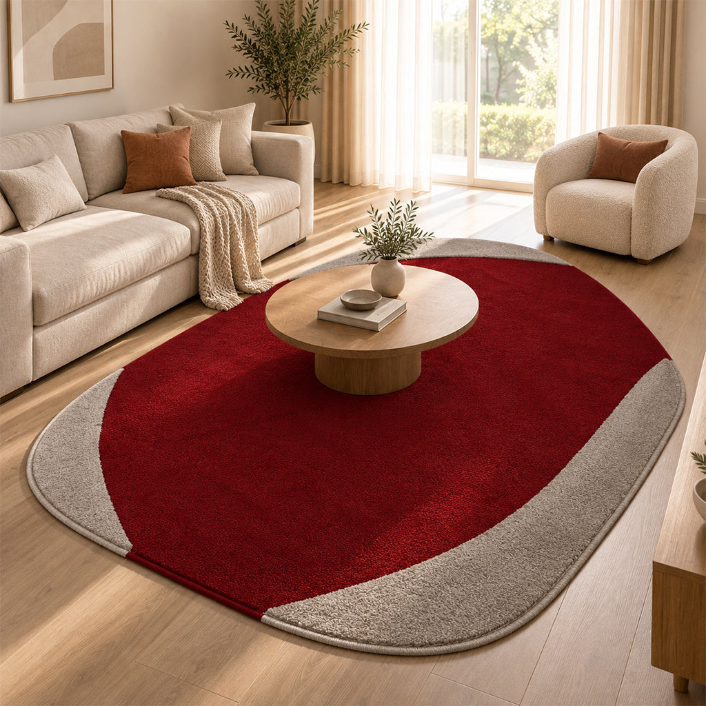 375x270 CM SHELL-02 Round Rug - INNER  (BOUNTY 20)-375x270-BROWN 88 (OUTER-C1631) - SH-02