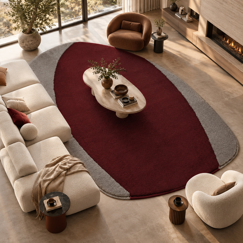 375x270 CM SHELL-02 Round Rug - INNER  (BOUNTY 20)-375x270-BROWN 88 (OUTER-C1631) - SH-02