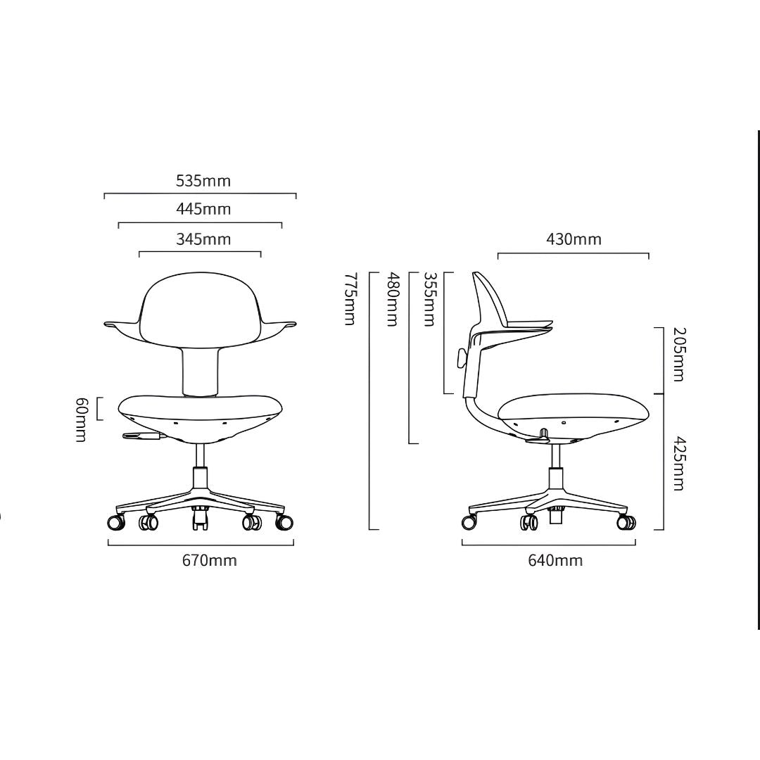Pre-order 90 Days Delivery Amity Office Chair SK1313 - Rosa Chestnut