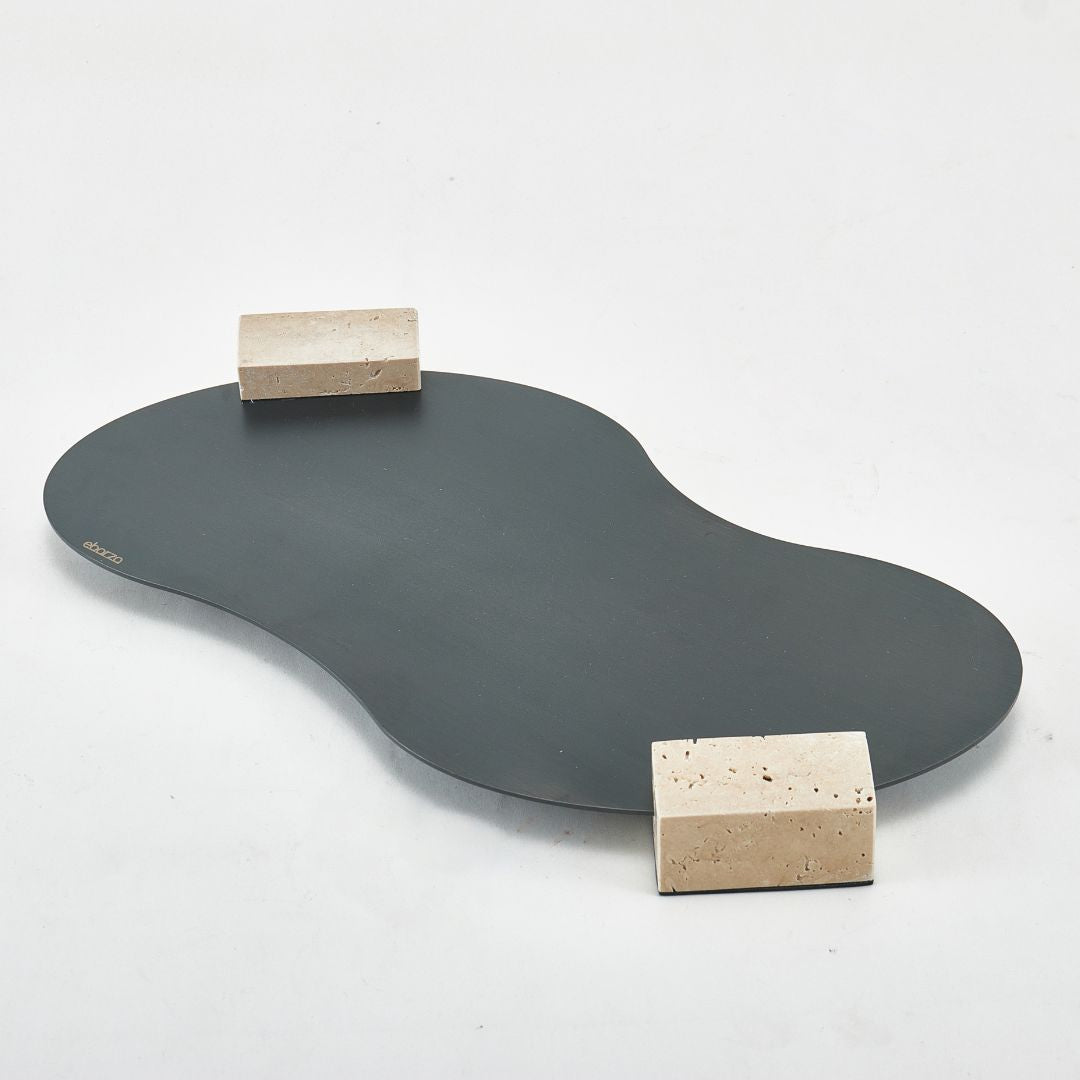 STEEL TRAY G0978 -  Trays - ebarza Furniture UAE | Shop Modern Furniture in Abu Dhabi & Dubai - مفروشات ايبازرا في الامارات | تسوق اثاث عصري وديكورات مميزة في دبي وابوظبي