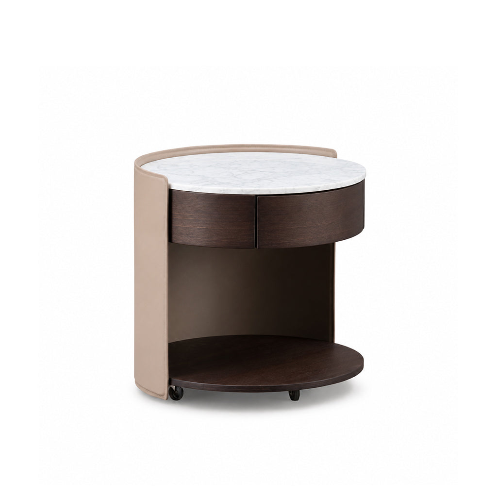 Saddle Leather Bedside Table NS-016