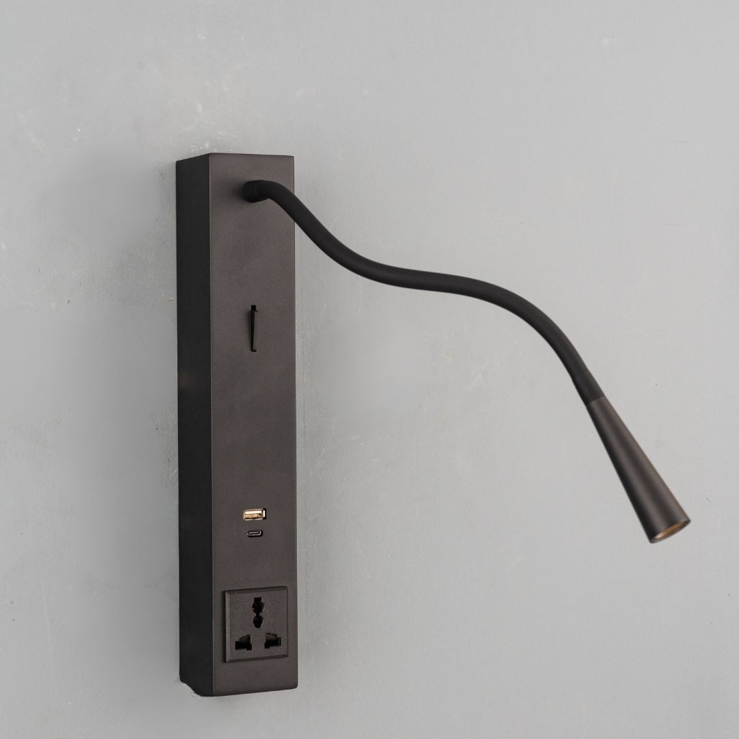 Sage Hotel Style Headboard/ Wall Reading Lamp Sage-Ez-WL(A)-02BK -  Wall Lamps - ebarza Furniture UAE | Shop Modern Furniture in Abu Dhabi & Dubai - مفروشات ايبازرا في الامارات | تسوق اثاث عصري وديكورات مميزة في دبي وابوظبي