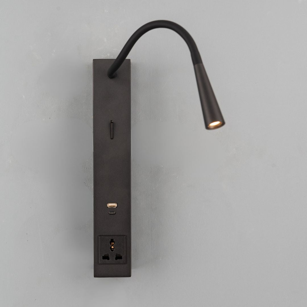 Sage Hotel Style Headboard/ Wall Reading Lamp Sage-Ez-WL(A)-02BK -  Wall Lamps - ebarza Furniture UAE | Shop Modern Furniture in Abu Dhabi & Dubai - مفروشات ايبازرا في الامارات | تسوق اثاث عصري وديكورات مميزة في دبي وابوظبي