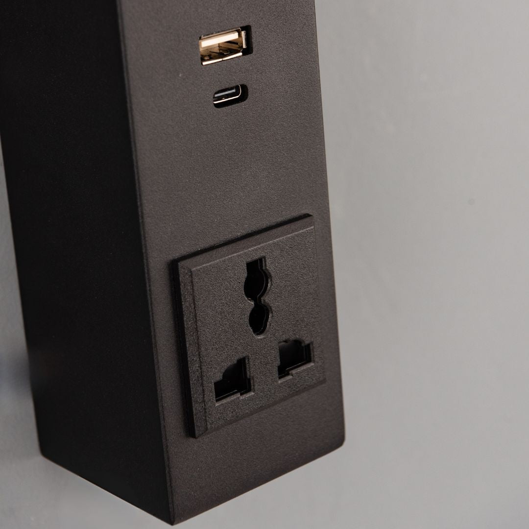 Sage Hotel Style Headboard/ Wall Reading Lamp Sage-Ez-WL(A)-02BK -  Wall Lamps - ebarza Furniture UAE | Shop Modern Furniture in Abu Dhabi & Dubai - مفروشات ايبازرا في الامارات | تسوق اثاث عصري وديكورات مميزة في دبي وابوظبي