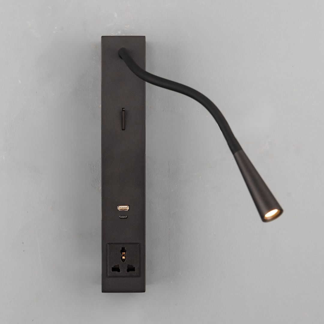 Sage Hotel Style Headboard/ Wall Reading Lamp Sage-Ez-WL(A)-02BK -  Wall Lamps - ebarza Furniture UAE | Shop Modern Furniture in Abu Dhabi & Dubai - مفروشات ايبازرا في الامارات | تسوق اثاث عصري وديكورات مميزة في دبي وابوظبي