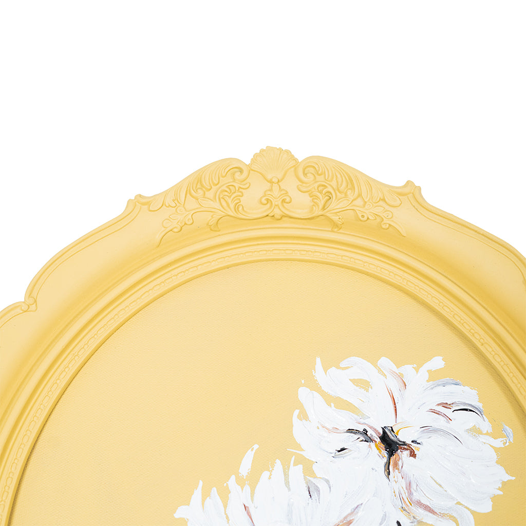 Handmade salon wall painting by BEACON, 35x38cm art piece with vibrant colors and intricate brushwork, suitable for salon decor.