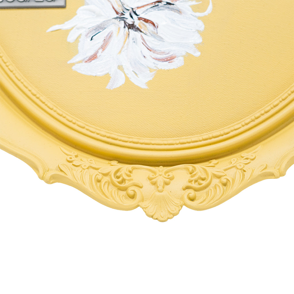 Handmade wall painting art by BEACON, 35x38cm, featuring vibrant colors and intricate brushwork, suitable for salon decor.