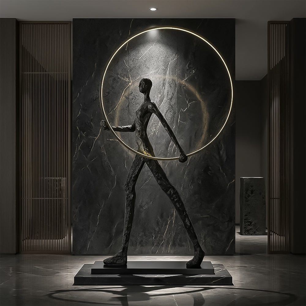 Space art fiberglass sculpture by BEACON, featuring a modern, abstract design with sleek finishes, pre-order available.