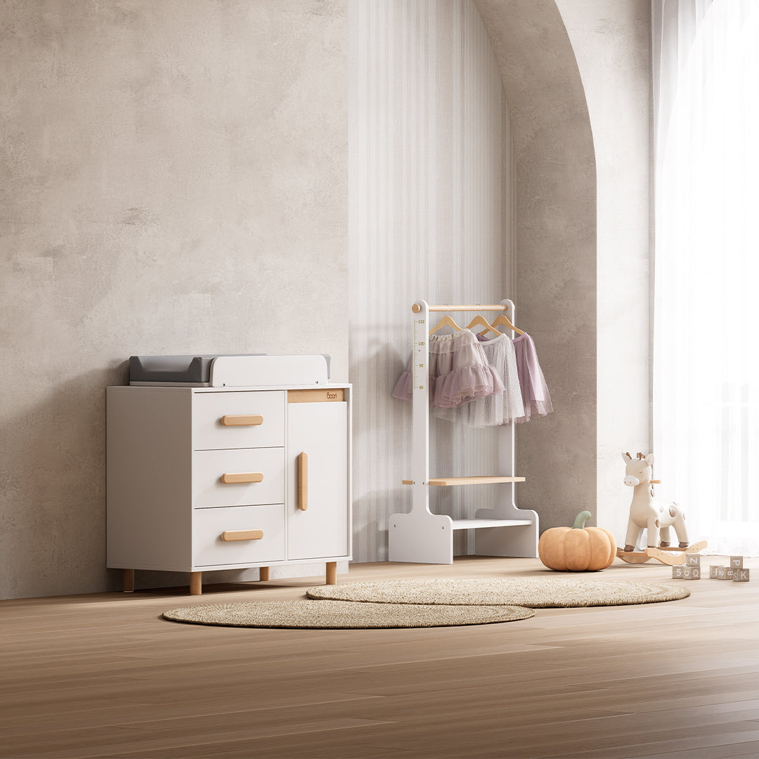 Scandi Baby Diaper Changing Station With Cabinet B-SC3DD/TEBH - B-CT/TE - B-SOLCP425