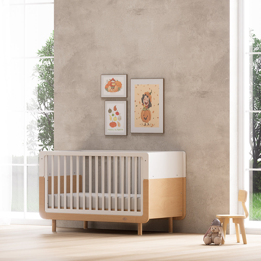 Scandi Baby Diaper Changing Station With Cabinet B-SC3DD/TEBH - B-CT/TE - B-SOLCP425