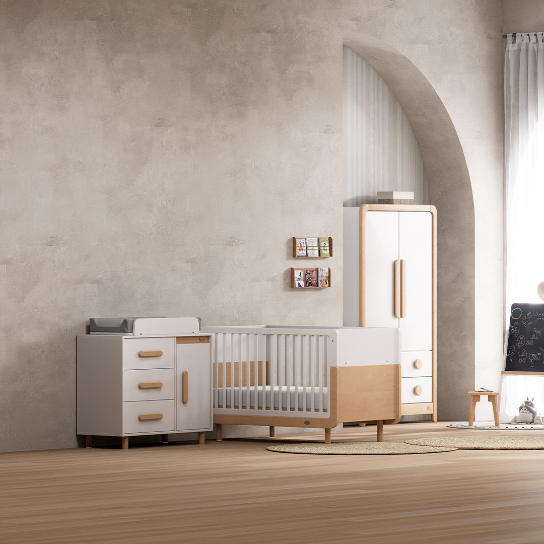 Scandi Baby Diaper Changing Station With Cabinet B-SC3DD/TEBH - B-CT/TE - B-SOLCP425