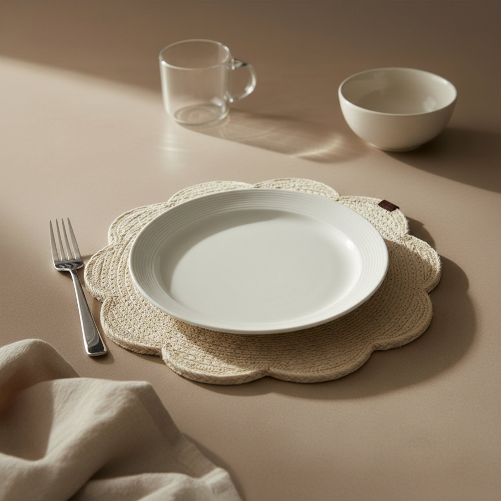 Sertica Paper Placemat - Beige - KXYO-2430/Beige -  Placemats - ebarza Furniture UAE | Shop Modern Furniture in Abu Dhabi & Dubai - مفروشات ايبازرا في الامارات | تسوق اثاث عصري وديكورات مميزة في دبي وابوظبي