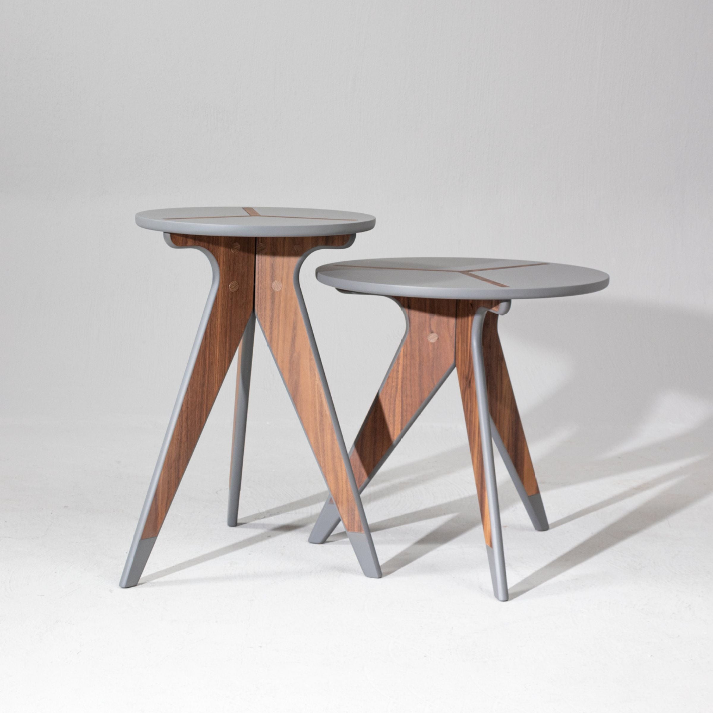 Set of 2 Smart Side Table SST-0001 -  Side Tables | مجموعة من 2 طاولة جانبية سمارت - ebarza Furniture UAE | Shop Modern Furniture in Abu Dhabi & Dubai - مفروشات ايبازرا في الامارات | تسوق اثاث عصري وديكورات مميزة في دبي وابوظبي