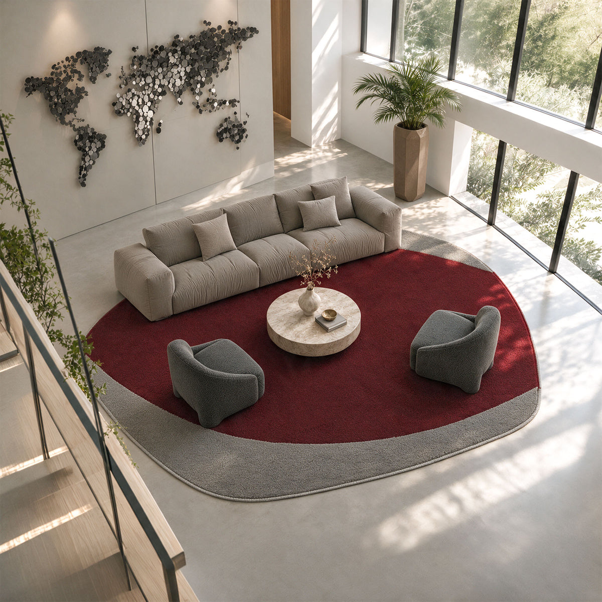 495x350 CM SHELL-02 Handmade Round Rug - SHELL-02-495x350
