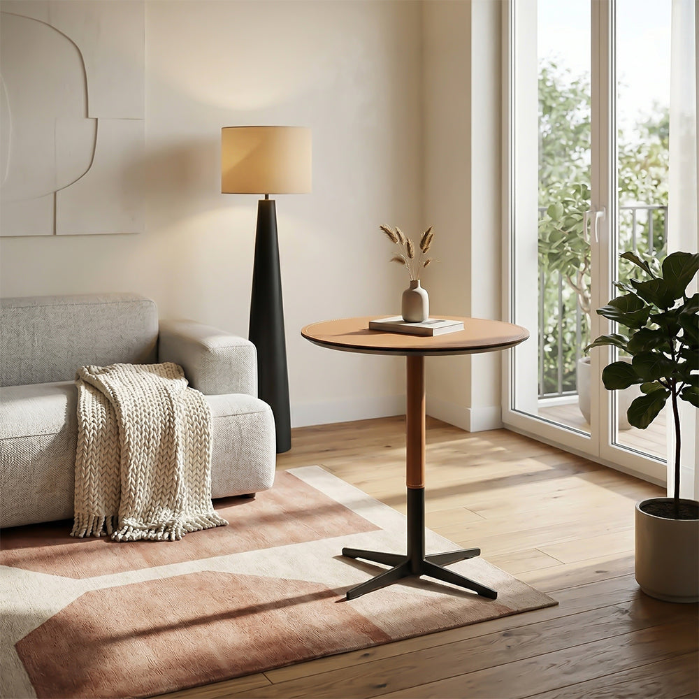 Modern Beacon Civil side table with a sleek wooden top and metal legs, ideal for living room or bedroom decor.