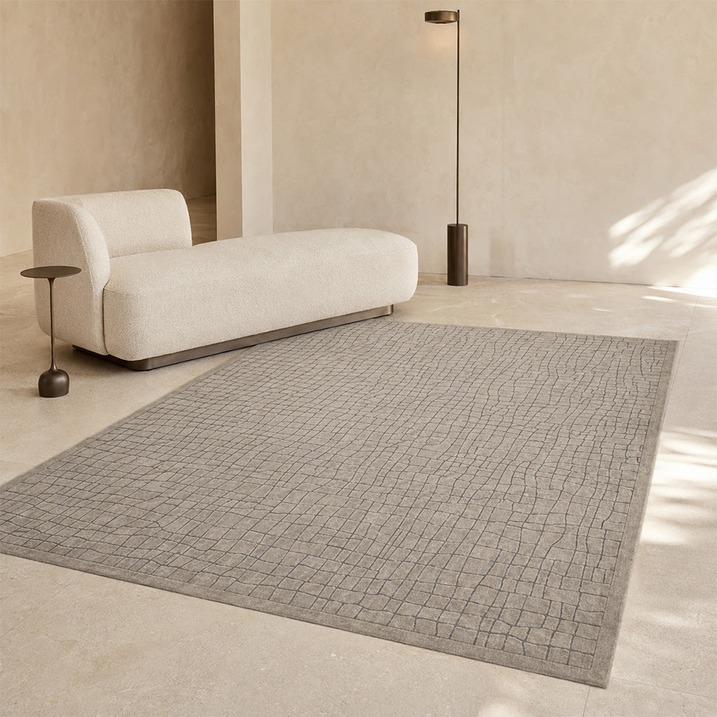 Pre-order 55 Days Delivery 230X160 Cm Sienna Cobblestone Hand Tufted Acrylic Carpet NR-006-2316