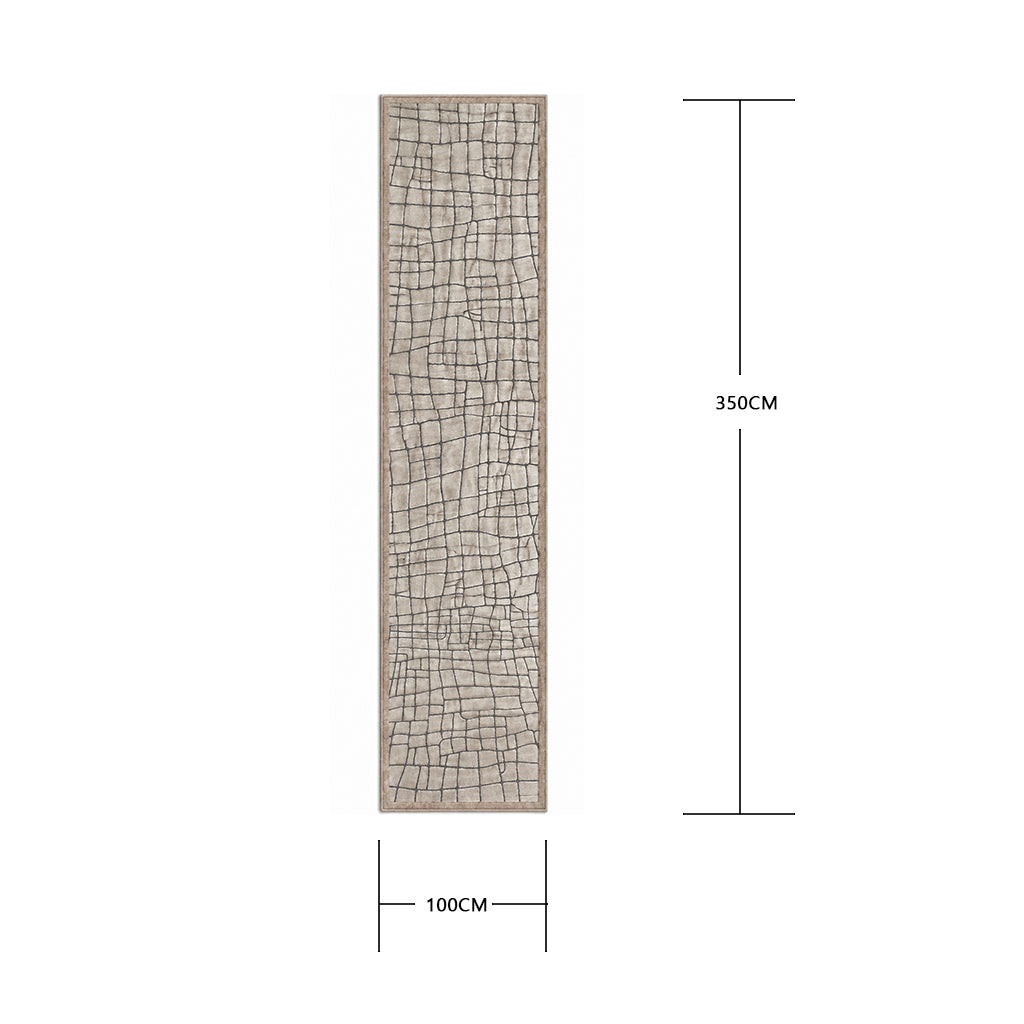 Pre-order 55 Days Delivery 350X100 Cm Sienna Cobblestone Hand Tufted Acrylic Carpet NR-006-3510