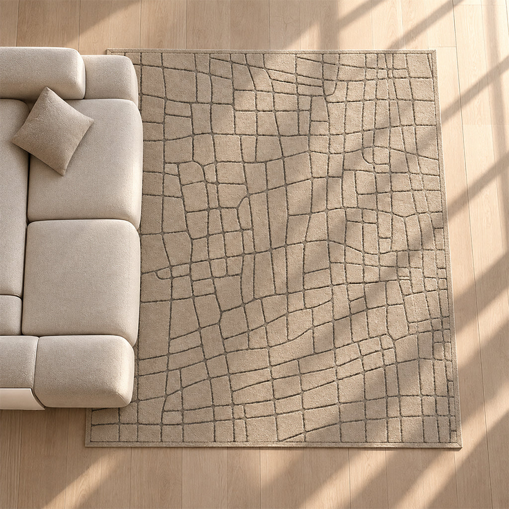 Pre-order 55 Days Delivery 450X300 Cm Sienna Cobblestone Hand Tufted Acrylic Carpet NR-006-4530