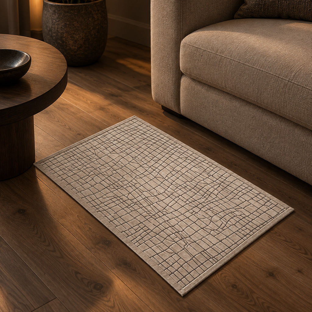 Pre-order 55 Days Delivery 90X60 Cm Sienna Cobblestone Hand Tufted Acrylic Carpet NR-006-9060