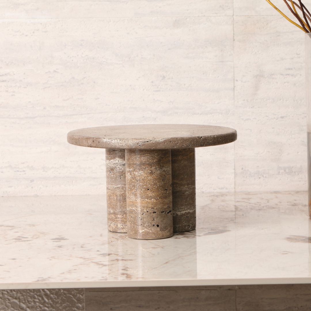 Pre-order 15 Days Delivery LIGHT BROWN Standing Marble Tray-L KC5040BL -  Trays - ebarza Furniture UAE | Shop Modern Furniture in Abu Dhabi & Dubai - مفروشات ايبازرا في الامارات | تسوق اثاث عصري وديكورات مميزة في دبي وابوظبي