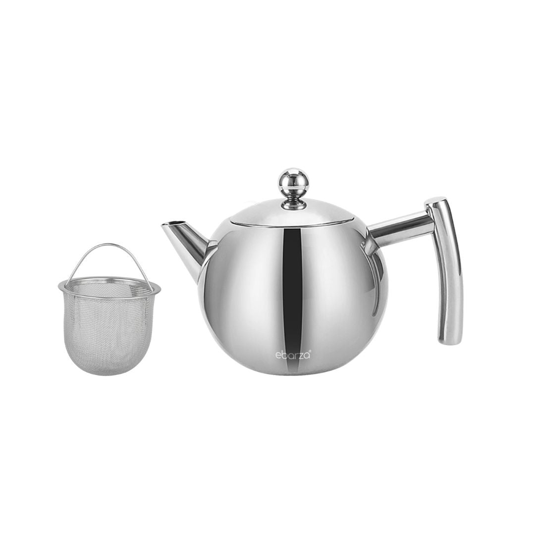 T0103 (500ml) - اطلب مسبقاً، التوصيل خلال 15 يوماً، إبريق شاي من الفولاذ المقاوم للصدأ بجدار واحد مع مصفاة (500 مل)