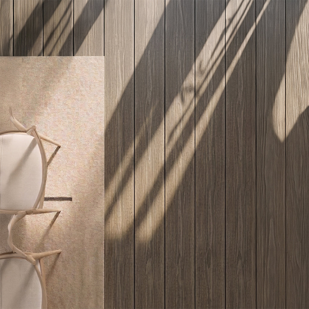 Solid dual-color parquet flooring by SENTAI-AHSTDG-22340, showcasing natural wood grain and contrasting tones in a close-up view.