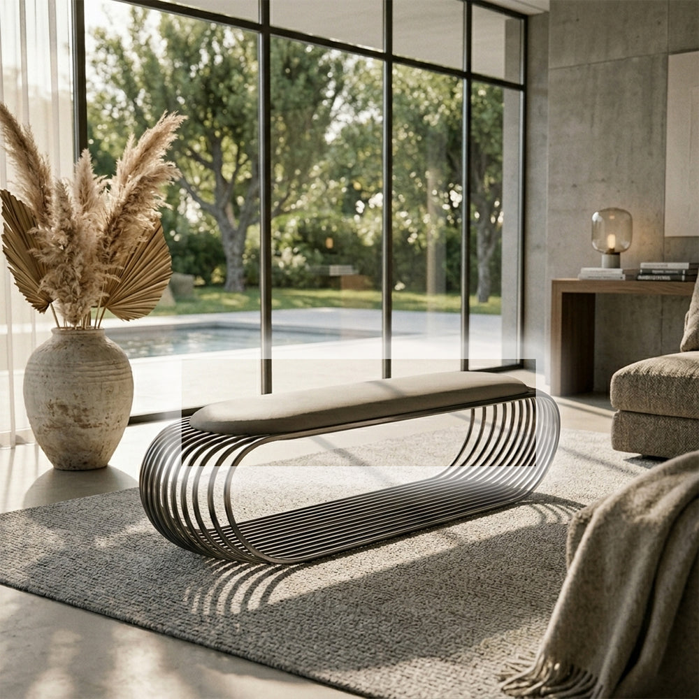 Stainless steel bench cushion measuring 70x35cm, designed for outdoor or indoor benches by BEACON, model TSC628-abc.