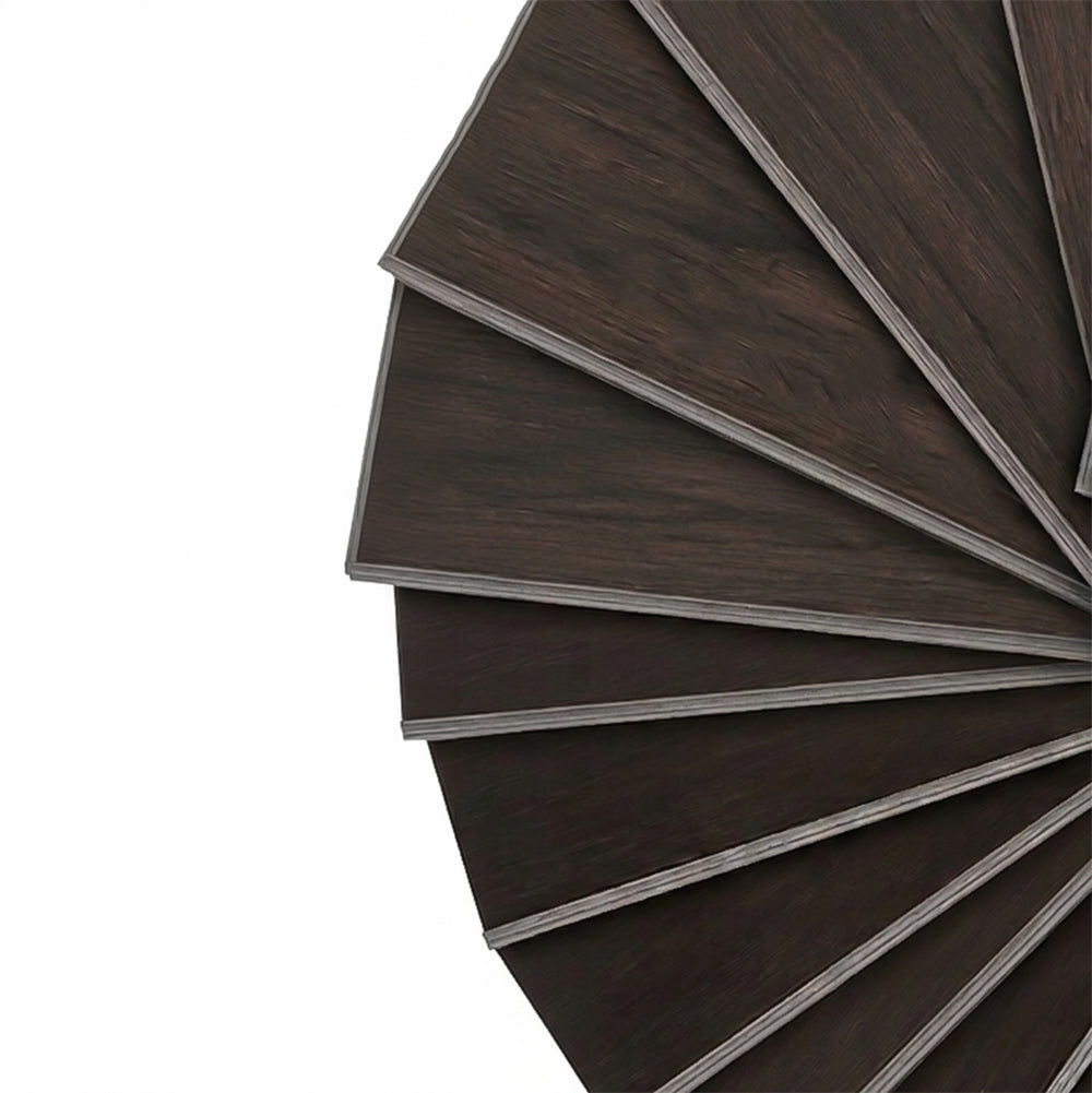 Stone Plastic Composite SPC Walnut Parquet Set by SENTAI-AHSTDG-22340, showing the textured wood grain and plank dimensions.