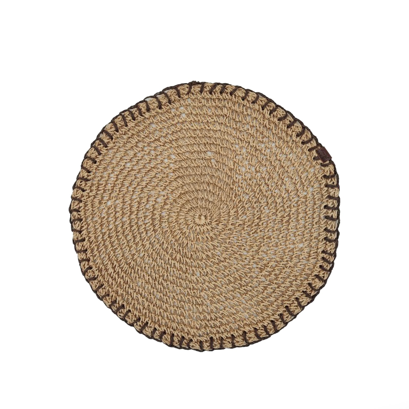 Tabloft Paper Crochet Placemat - Brown - KXYO-2312/BBrown -  Placemats - ebarza Furniture UAE | Shop Modern Furniture in Abu Dhabi & Dubai - مفروشات ايبازرا في الامارات | تسوق اثاث عصري وديكورات مميزة في دبي وابوظبي