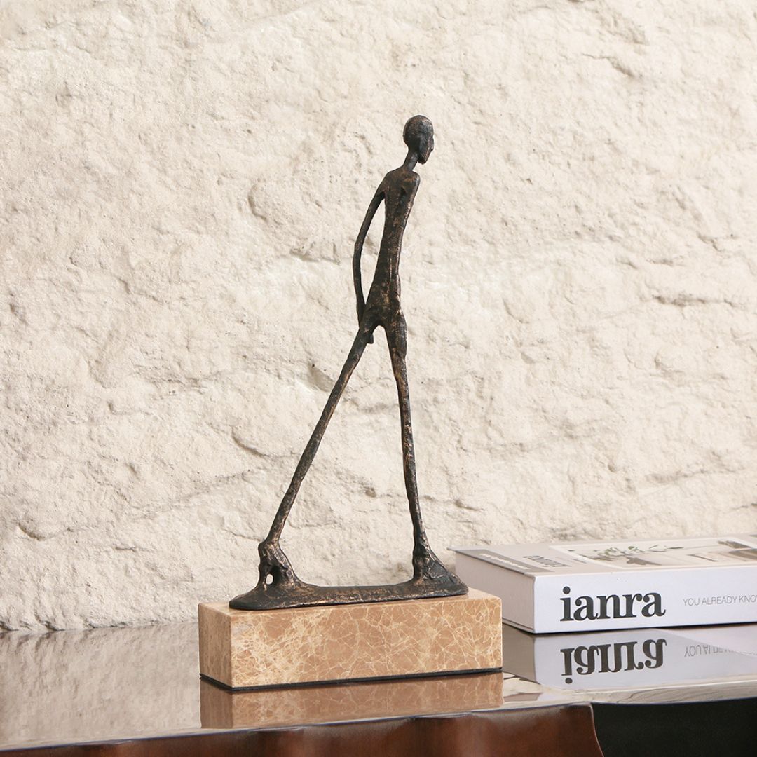 Pre-order 15 Days Delivery The Walker Sculpture KA5171A -  Home Decor Figurines - ebarza Furniture UAE | Shop Modern Furniture in Abu Dhabi & Dubai - مفروشات ايبازرا في الامارات | تسوق اثاث عصري وديكورات مميزة في دبي وابوظبي