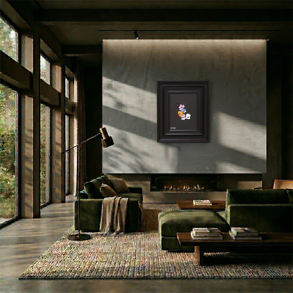 Torque Handmade wall painting art, 50x60cm, featuring abstract design in vibrant colors, by BEACON (TYDG).