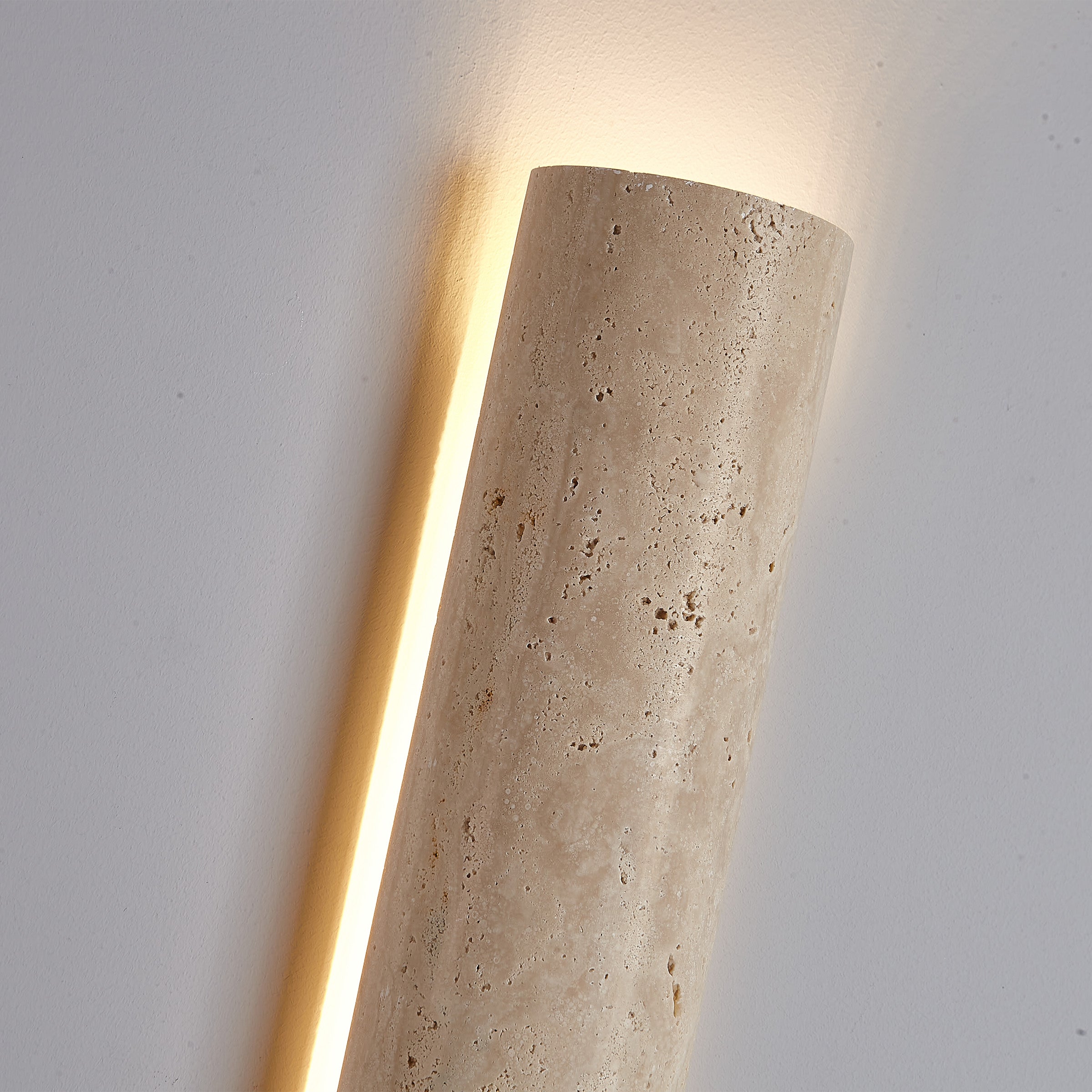 Beige natural Travertine marble  Wall lamp 60008-4W -  Wall Lamps | مصباح حائط من الحجر الجيري البيج - ebarza Furniture UAE | Shop Modern Furniture in Abu Dhabi & Dubai - مفروشات ايبازرا في الامارات | تسوق اثاث عصري وديكورات مميزة في دبي وابوظبي