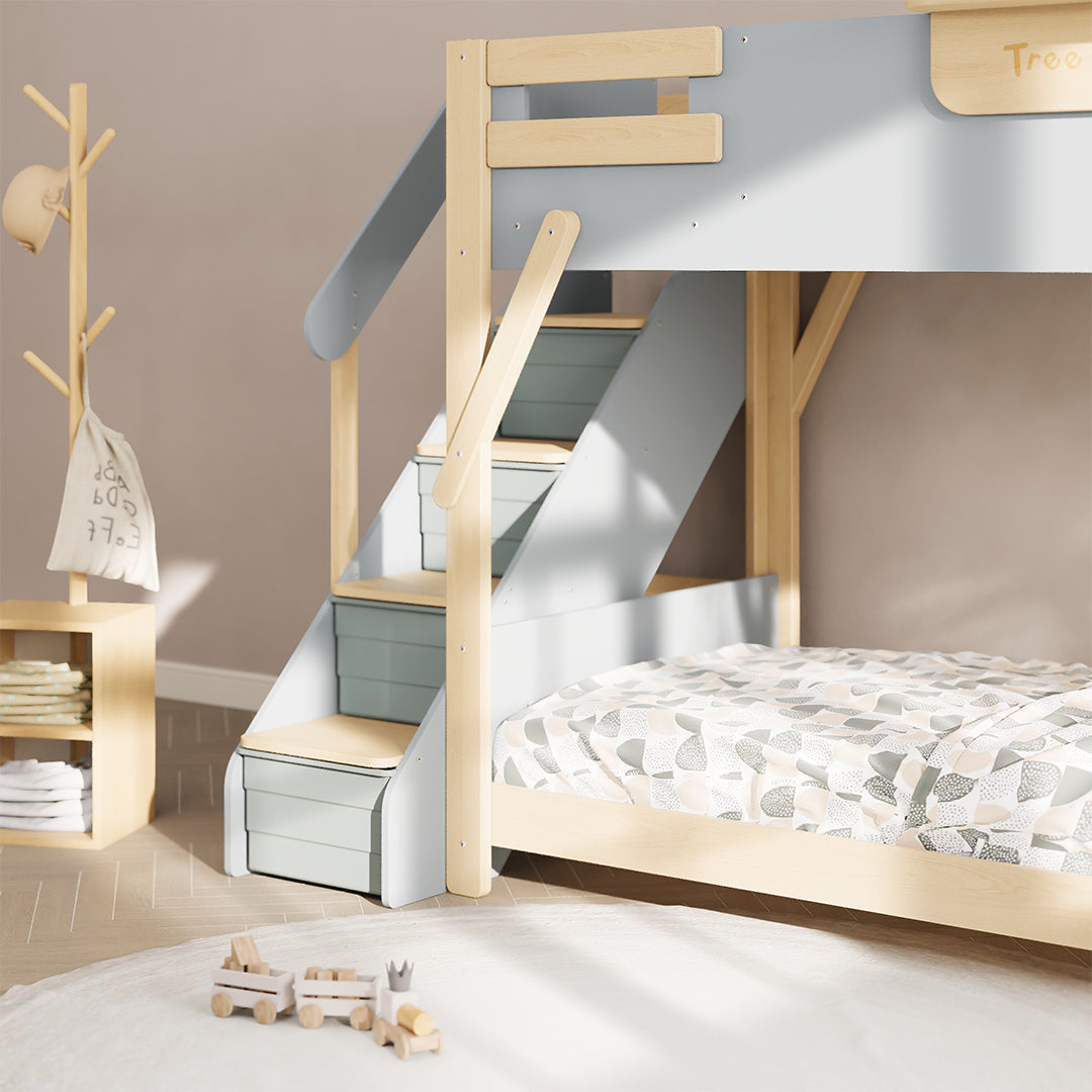 The King Tree House Double Kids Bed  (mattress size 203x107x18cm) BK-PSPMATC/20310718 - BK-THKSLB/TEBH - BA-KSBRF/BH - BA-KSBCK/BH - BK-NESSV24/TEBH - BKT-KSBTC/WG -  Kids Beds - ebarza Furniture UAE | Shop Modern Furniture in Abu Dhabi & Dubai - مفروشات ايبازرا في الامارات | تسوق اثاث عصري وديكورات مميزة في دبي وابوظبي