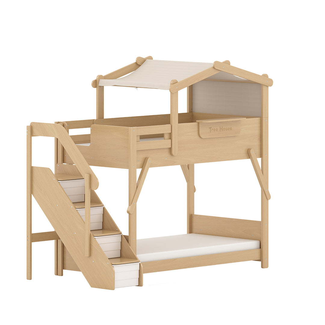 The King Tree House Double Kids Bed  (mattress size 203x107x18cm) BK-PSPMATC/20310718 - BK-THKSLB/TEBH - BA-KSBRF/BH - BA-KSBCK/BH - BK-NESSV24/TEBH - BKT-KSBTC/WG -  Kids Beds - ebarza Furniture UAE | Shop Modern Furniture in Abu Dhabi & Dubai - مفروشات ايبازرا في الامارات | تسوق اثاث عصري وديكورات مميزة في دبي وابوظبي