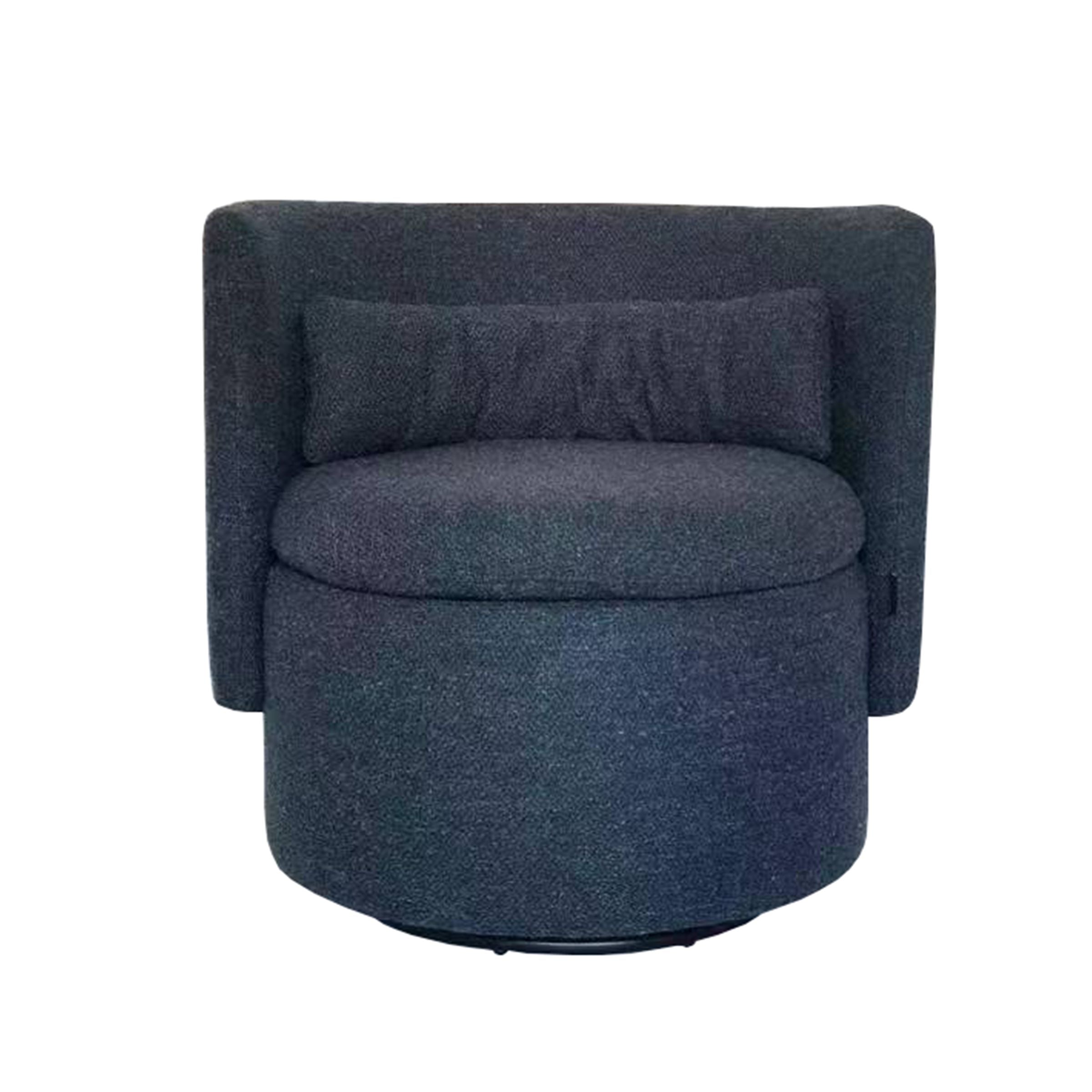 Display Item -  Round Back Swivel Chair - Gray 18075E-Nakheel -  USED ITEM | قطعة من المعرض - كرسي دوار الظهر - رمادي - ebarza Furniture UAE | Shop Modern Furniture in Abu Dhabi & Dubai - مفروشات ايبازرا في الامارات | تسوق اثاث عصري وديكورات مميزة في دبي وابوظبي