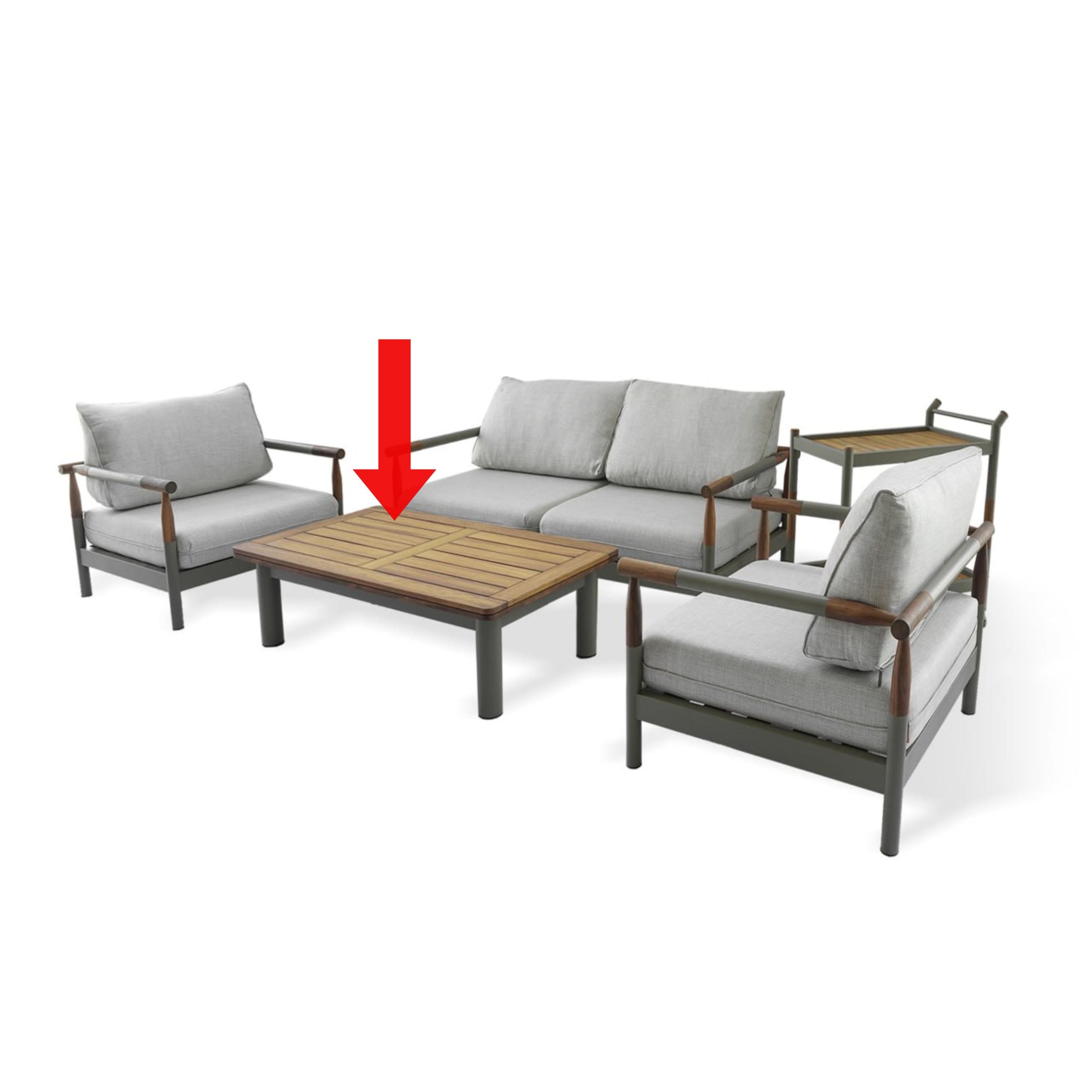 Alcon Outdoor Coffee Table ALC CT-0012 -  Outdoor Furniture Sets | مجموعة ألكون الخارجية خارجي / داخلي - ebarza Furniture UAE | Shop Modern Furniture in Abu Dhabi & Dubai - مفروشات ايبازرا في الامارات | تسوق اثاث عصري وديكورات مميزة في دبي وابوظبي