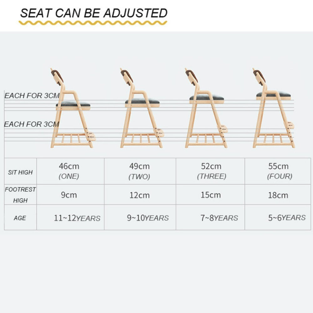 Kids Chair With Adjustable Seat - E2002J -  Kids Chairs | كرسي أطفال بمقعد قابل للتعديل - ebarza Furniture UAE | Shop Modern Furniture in Abu Dhabi & Dubai - مفروشات ايبازرا في الامارات | تسوق اثاث عصري وديكورات مميزة في دبي وابوظبي