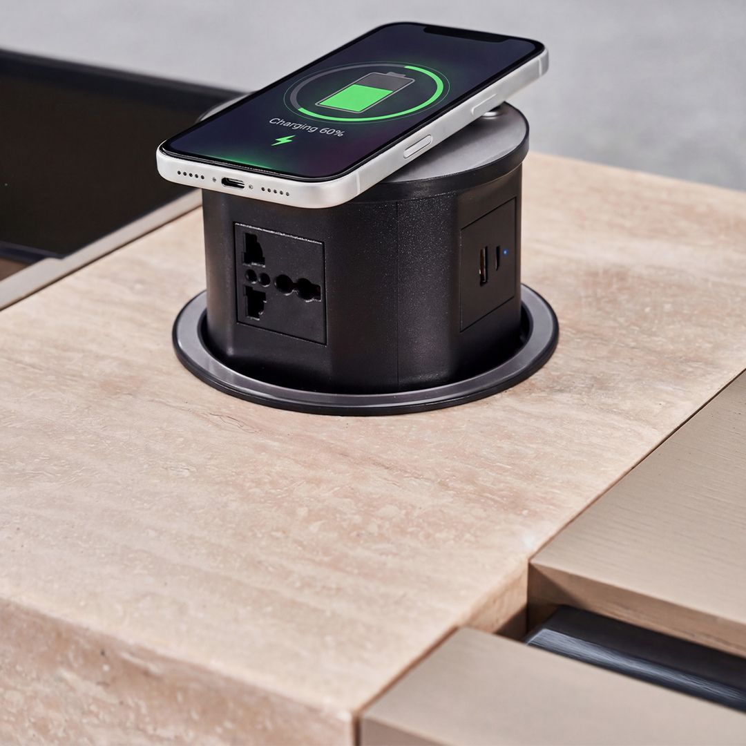 Vellum Suspended / Hanged Cabinet  with Power Socket - D style - TV-888 -  Storage/TV Unites - ebarza Furniture UAE | Shop Modern Furniture in Abu Dhabi & Dubai - مفروشات ايبازرا في الامارات | تسوق اثاث عصري وديكورات مميزة في دبي وابوظبي