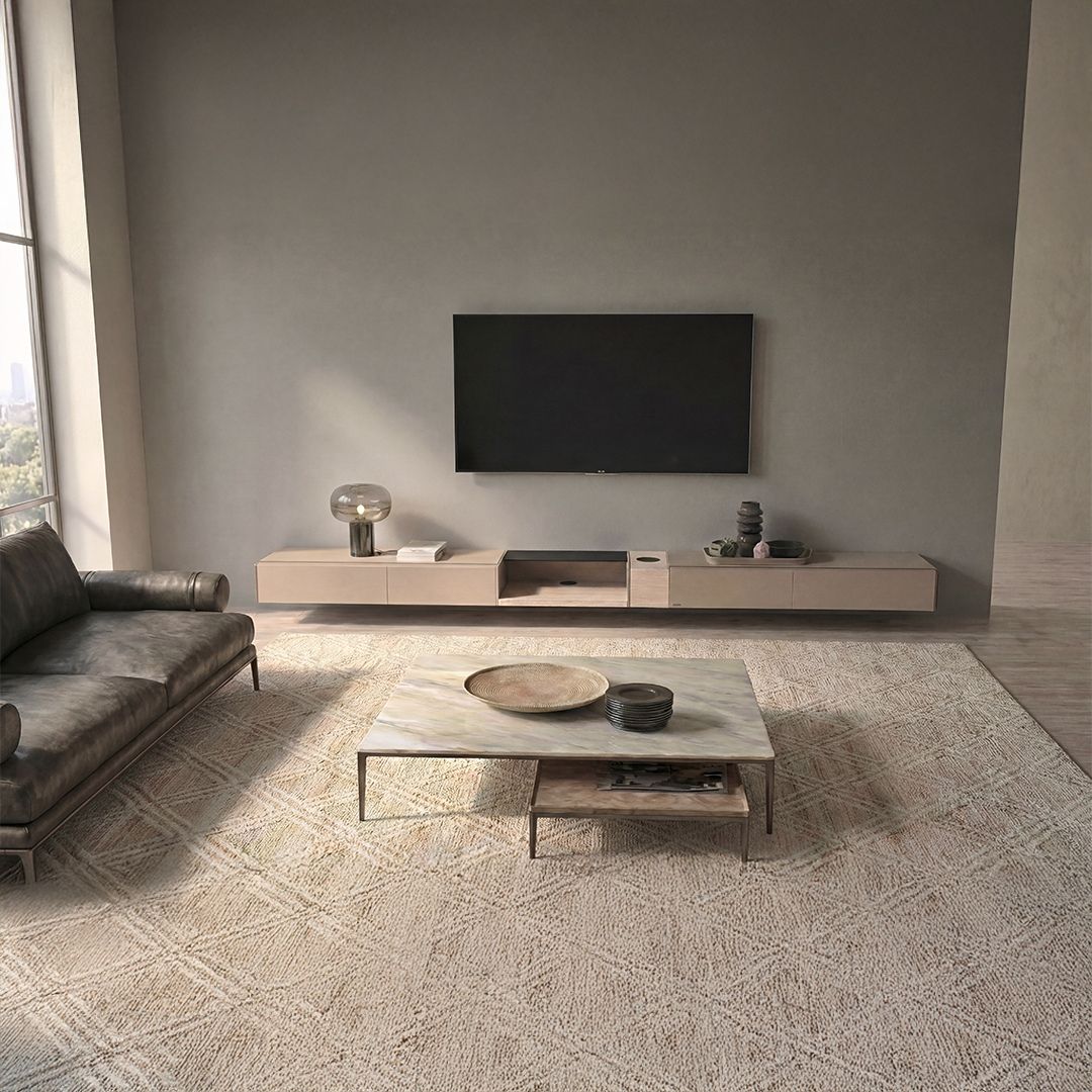 Vellum Suspended / Hanged TV Unit - Dresser -  A style - TV-888 -  Storage/TV Unites - ebarza Furniture UAE | Shop Modern Furniture in Abu Dhabi & Dubai - مفروشات ايبازرا في الامارات | تسوق اثاث عصري وديكورات مميزة في دبي وابوظبي