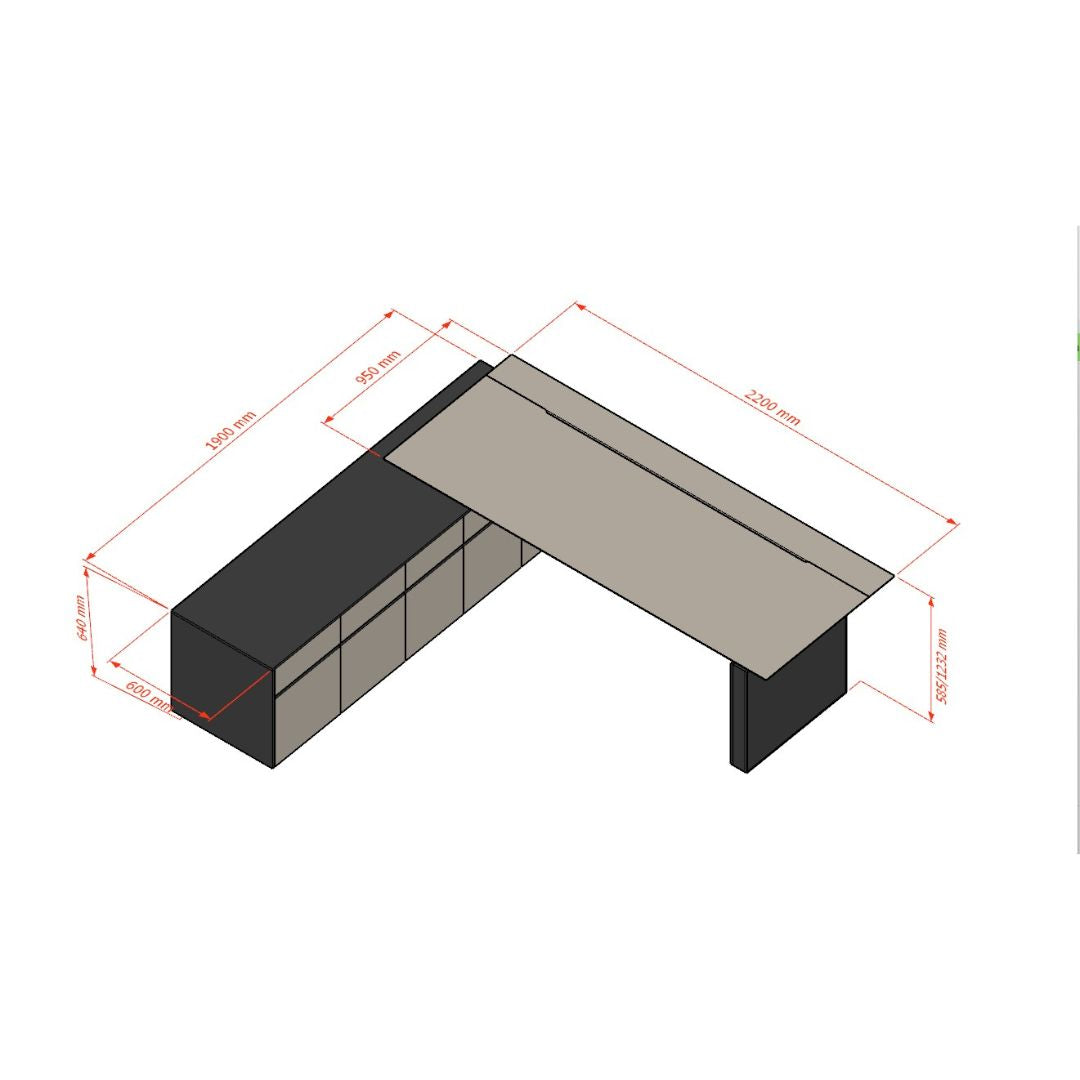 Vipo Lift and Push-Pull Office Table W240*D190*H75-115 cm VIPO-714P -  Office Desks - ebarza Furniture UAE | Shop Modern Furniture in Abu Dhabi & Dubai - مفروشات ايبازرا في الامارات | تسوق اثاث عصري وديكورات مميزة في دبي وابوظبي